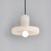 Carrara White Stone Minimalist Line Elegant Pendant Light.