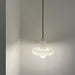 Carrara White Stone Minimalist Line Elegant Pendant Light.