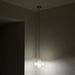 Carrara White Stone Minimalist Line Elegant Pendant Light.