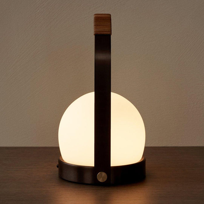 Carrie Portable Table Lamp - Bronzed Brass.