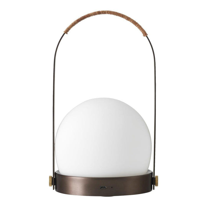 Carrie Portable Table Lamp - Bronzed Brass.