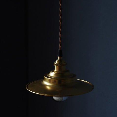 Cedric gold industrial pendant light.