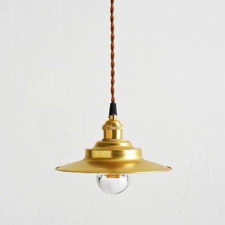 Cedric gold industrial pendant light.