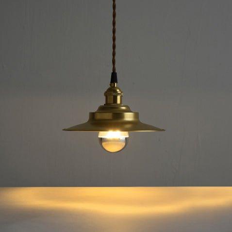 Cedric gold industrial pendant light.