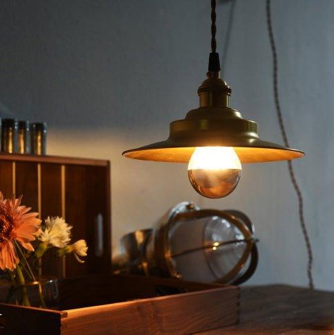 Cedric gold industrial pendant light.