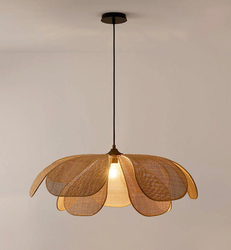 Cefalu Rattan Petals Pendant Light-DWHOME