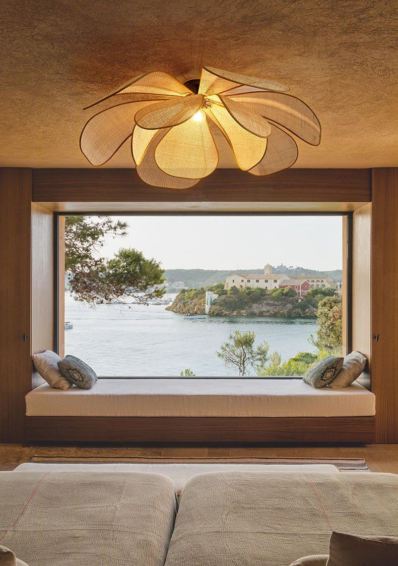 Cefalu Rattan Petals Pendant Light-DWHOME