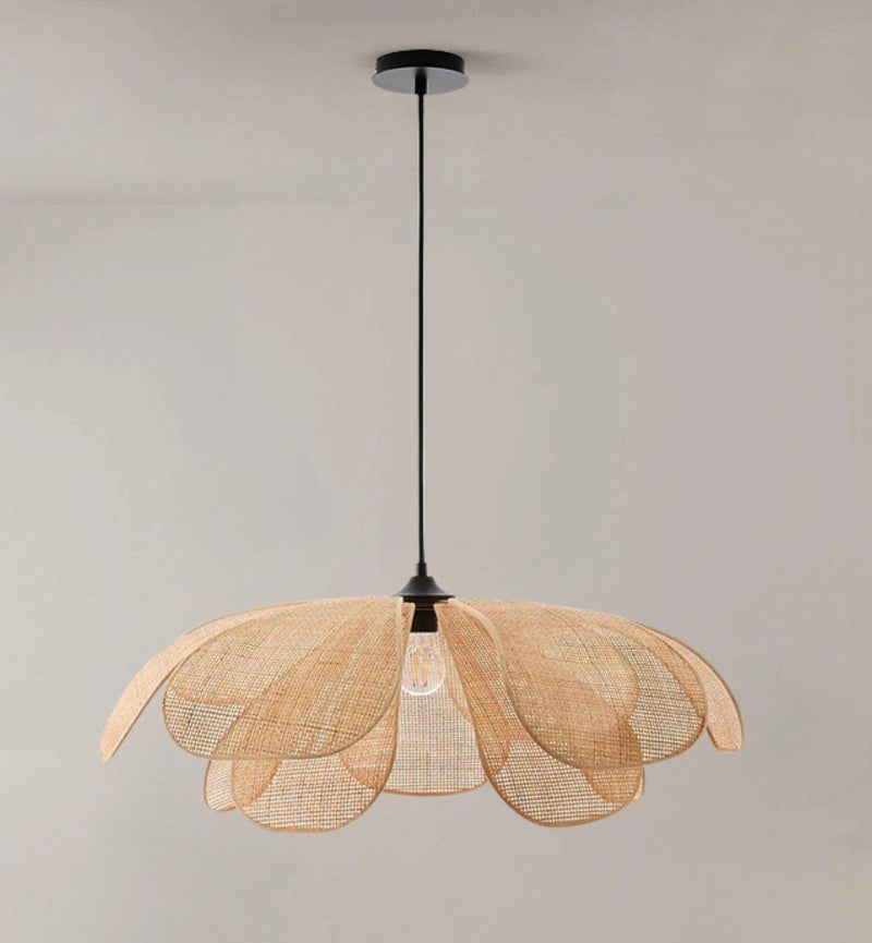 Cefalu Rattan Petals Pendant Light-DWHOME