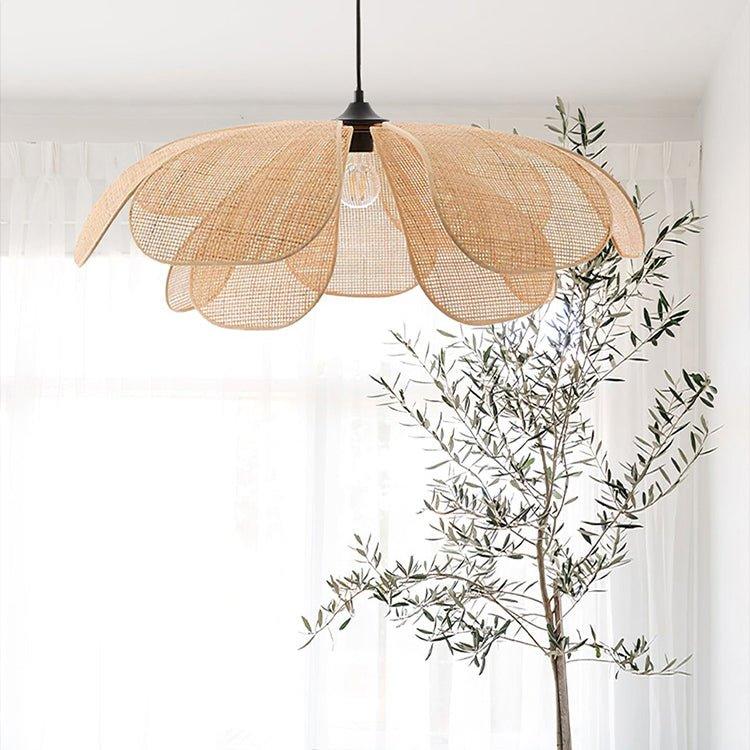 Cefalu Rattan Petals Pendant Light-DWHOME