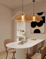 Cefalu Rattan Petals Pendant Light-DWHOME