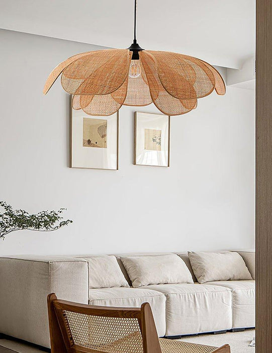 Cefalu Rattan Petals Pendant Light.