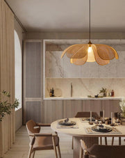 Cefalu Rattan Petals Pendant Light-DWHOME