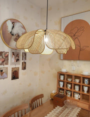 Cefalu Rattan Petals Pendant Light-DWHOME