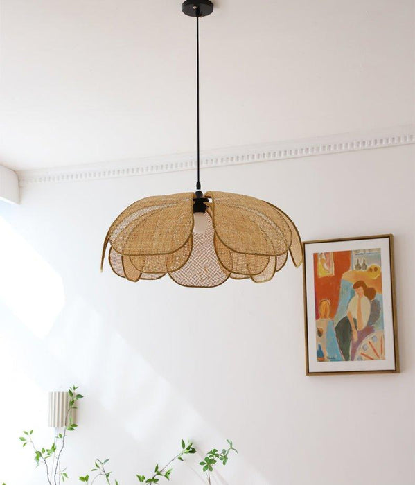 Cefalu Rattan Petals Pendant Light.