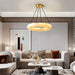 20" Natural Marble Wheel Chandelier-DWHOME