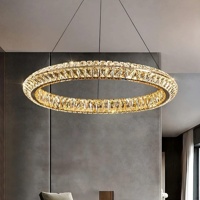 Bacci Crystal Modern Ceiling Light Fixture.