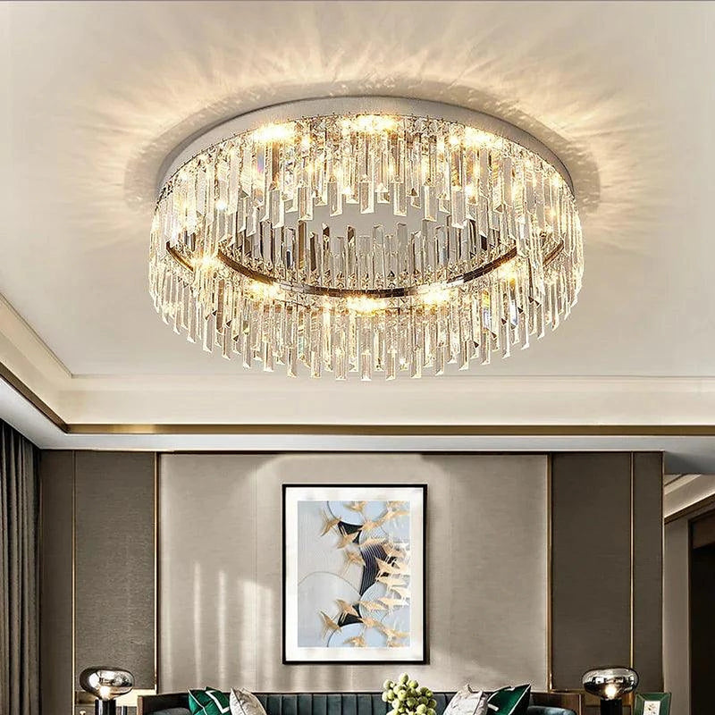 Gio Flush Mount Crystal Ceiling Light-DWHOME