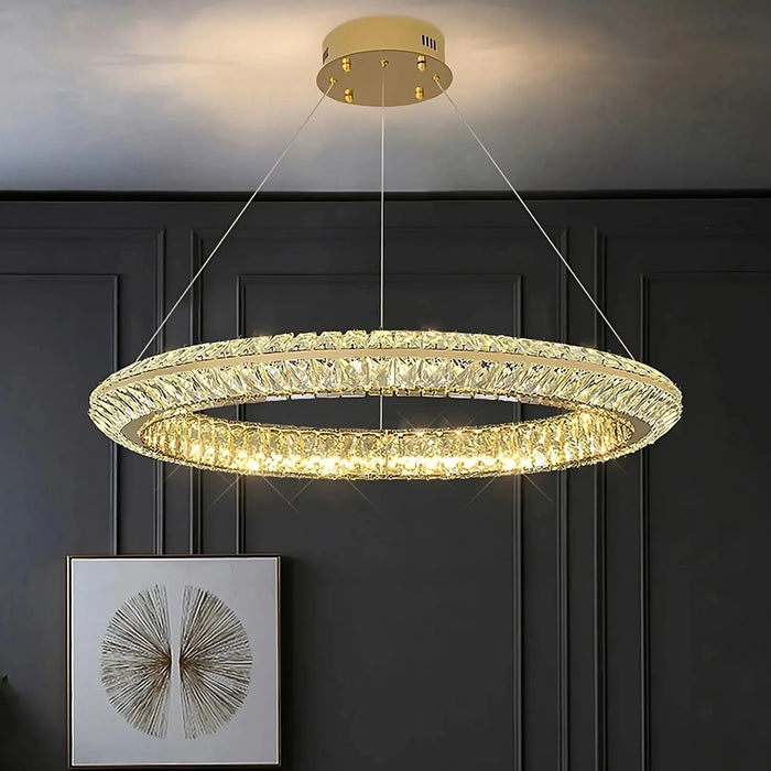 Bacci Crystal Modern Ceiling Light Fixture.