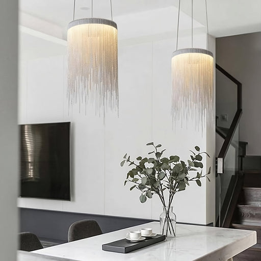 Cadena Chain Tassel Pendant Light Fixture.