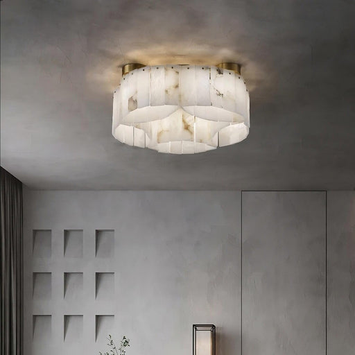 Moonshade Natural Marble Ceiling Light Fixture-DWHOME