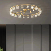 Multi-Pendant Crystal Ceiling Light Fixture-DWHOME
