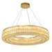 Bacci Crystal Modern Chandelier, Gold-DWHOME