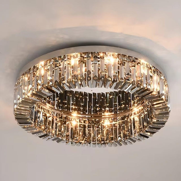 Specchio Smoke Grey Crystal Ceiling Light-DWHOME