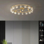 Multi-Pendant Crystal Ceiling Light Fixture-DWHOME