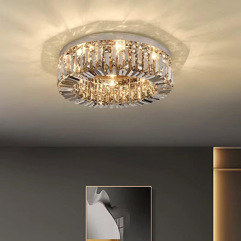 Specchio Smoke Grey Crystal Ceiling Light-DWHOME