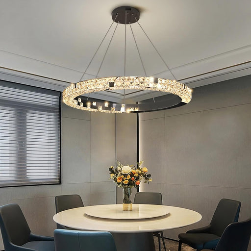 Bacci Crystal RingModern Chandelier.