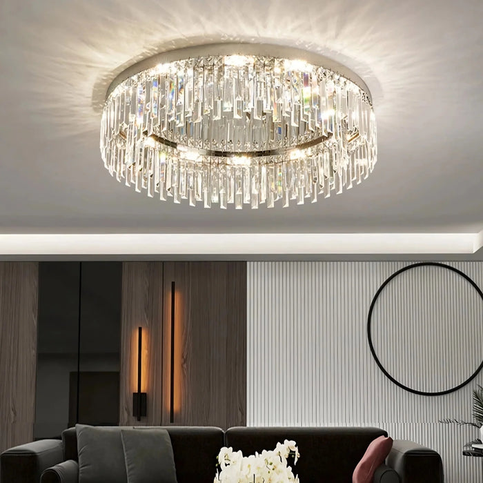 Gio Flush Mount Crystal Ceiling Light.