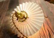 Ceramic Fluted Shade Brass Fitting Pendant Light-DWHOME