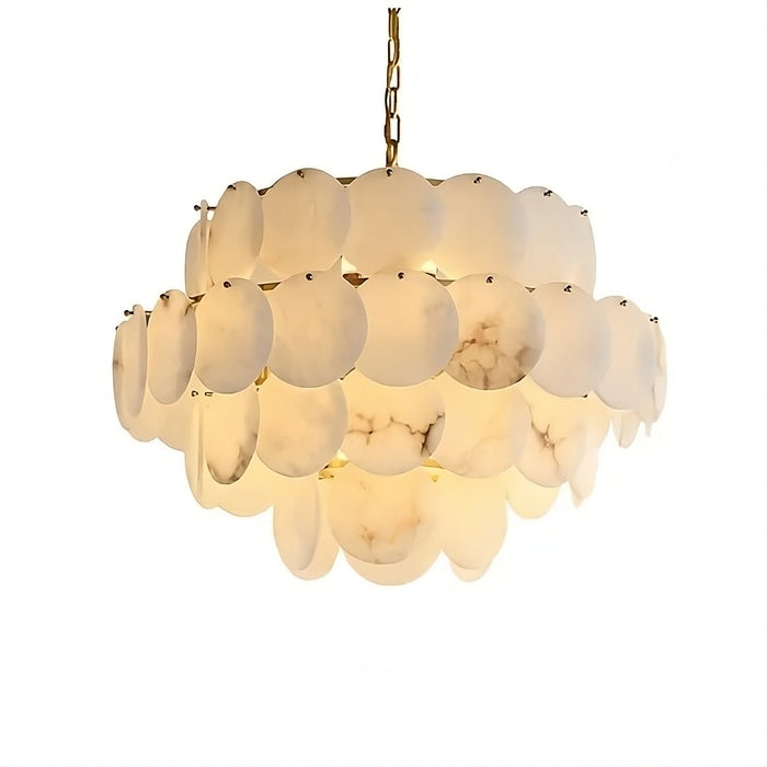 Moonshade Natural Marble Modern Chandelier.