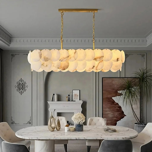 Moonshade Marble Dining Room Chandelier.