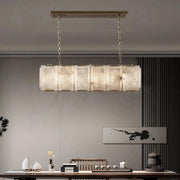40" Natural Marble Rectangular Chandelier-DWHOME