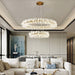 Mira Double Ring Crystal Chandelier.