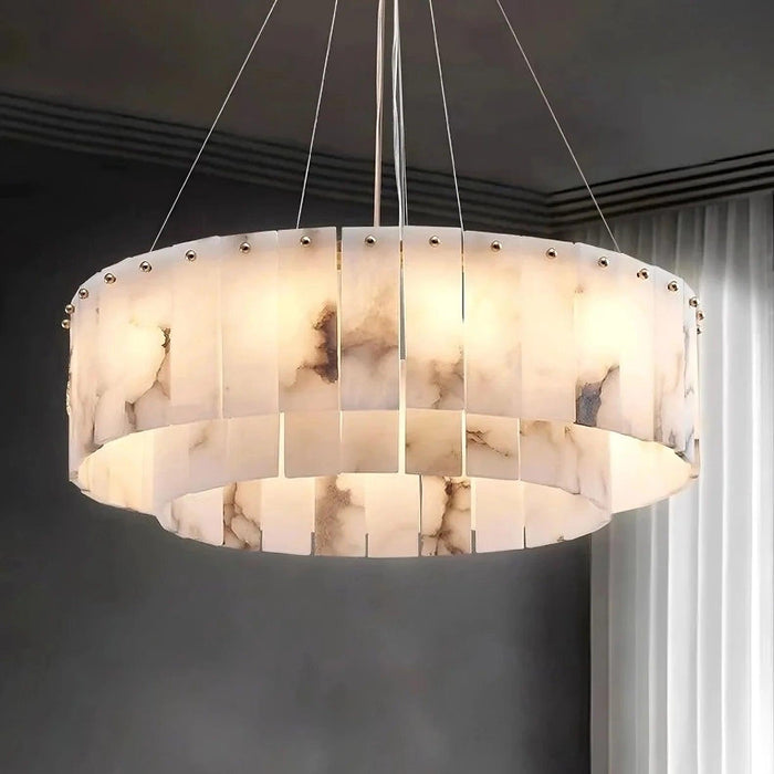 Moonshade Natural Marble Chandelier-DWHOME