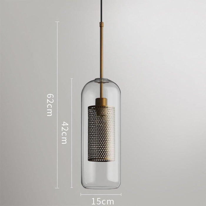 Chiswick Glass Shade Brass Fitting Pendant Light - DWHOME