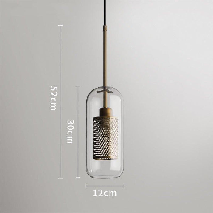 Chiswick Glass Shade Brass Fitting Pendant Light - DWHOME