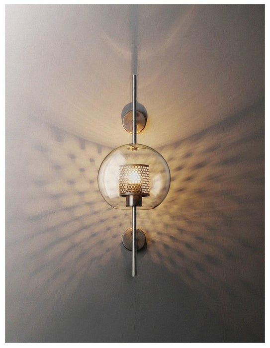 Chiswick Glass Shade Brass Fitting Wall Light.