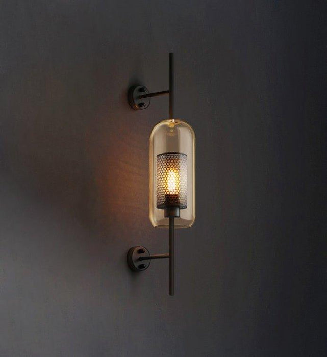 Chiswick Glass Shade Brass Fitting Wall Light - DWHOME