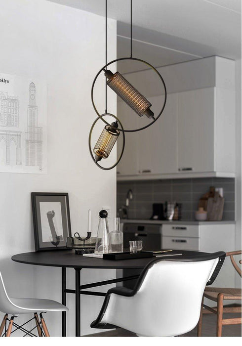 Chiswick Hoop Minimalist Brass Fitting Pendant Light.