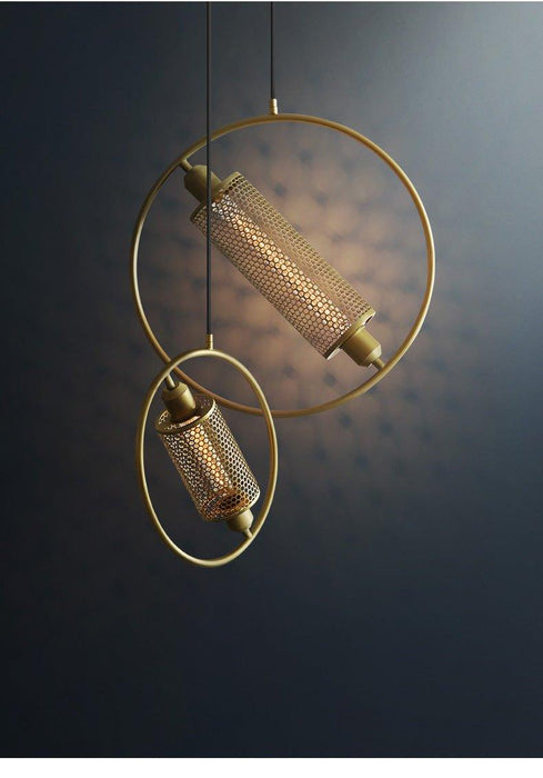 Chiswick Hoop Minimalist Brass Fitting Pendant Light.