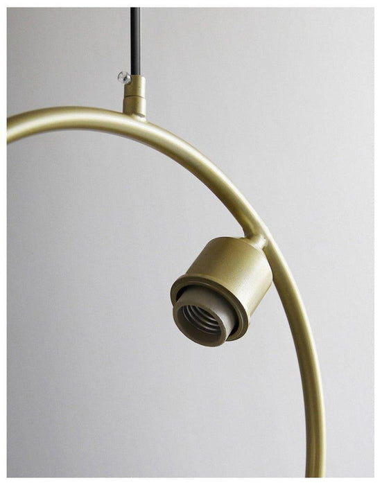 Chiswick Hoop Minimalist Brass Fitting Pendant Light.