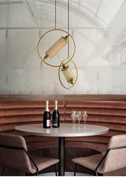 Chiswick Hoop Minimalist Brass Fitting Pendant Light.