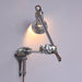 Chrome Mill House Long Arm Industrial Wall Light.