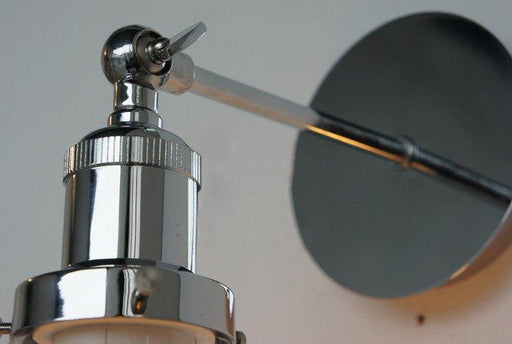 Chrome Wall Light With Glass Cone Shade.