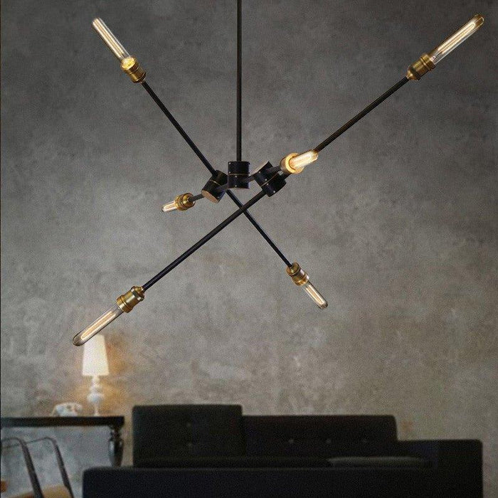 Circa Black Industrial Pendant Light With Brass Fitting.