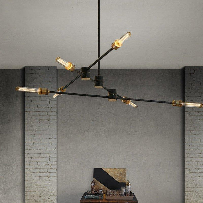 Circa Black Industrial Pendant Light With Brass Fitting.