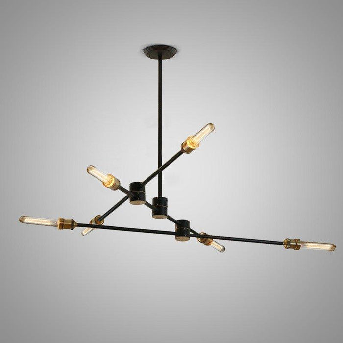 Circa Black Industrial Pendant Light With Brass Fitting.